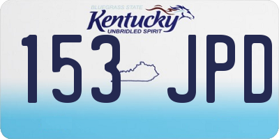 KY license plate 153JPD