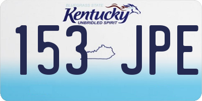 KY license plate 153JPE