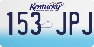 KY license plate 153JPJ