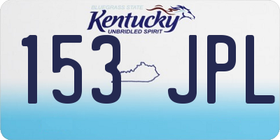 KY license plate 153JPL