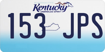 KY license plate 153JPS