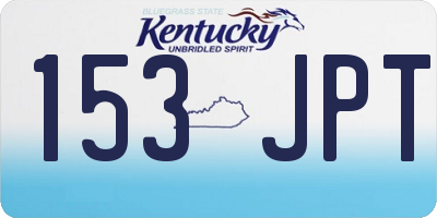 KY license plate 153JPT
