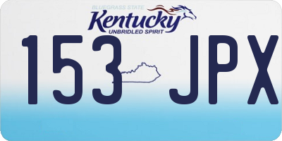 KY license plate 153JPX