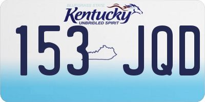 KY license plate 153JQD