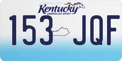 KY license plate 153JQF