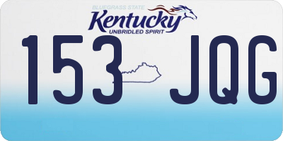 KY license plate 153JQG