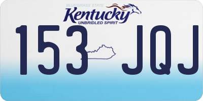KY license plate 153JQJ