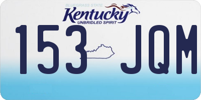 KY license plate 153JQM