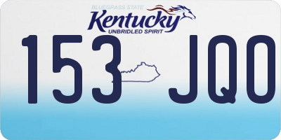 KY license plate 153JQO