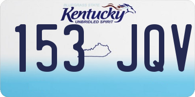 KY license plate 153JQV