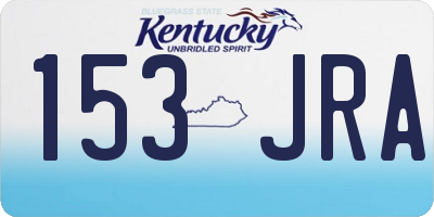 KY license plate 153JRA