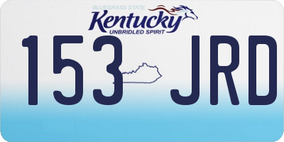 KY license plate 153JRD