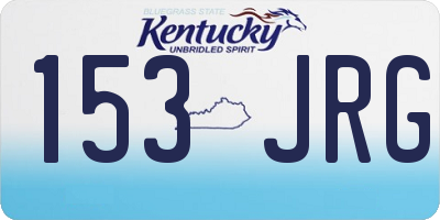 KY license plate 153JRG