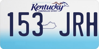 KY license plate 153JRH