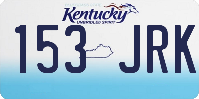KY license plate 153JRK