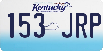 KY license plate 153JRP