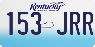 KY license plate 153JRR