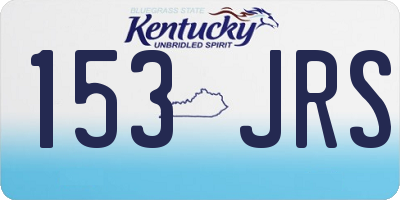 KY license plate 153JRS