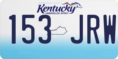 KY license plate 153JRW