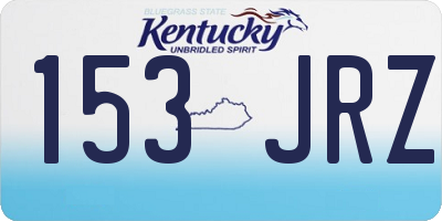 KY license plate 153JRZ