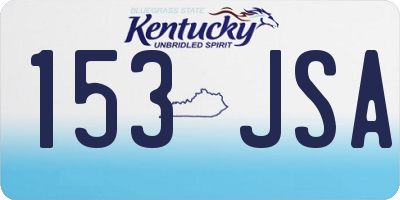 KY license plate 153JSA