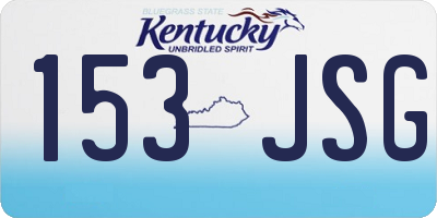 KY license plate 153JSG