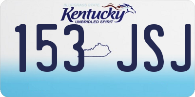 KY license plate 153JSJ