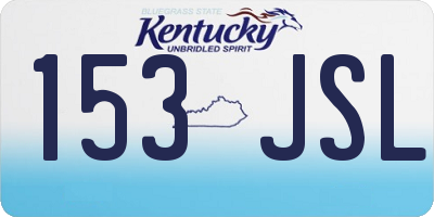 KY license plate 153JSL