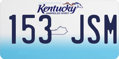 KY license plate 153JSM