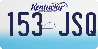KY license plate 153JSQ