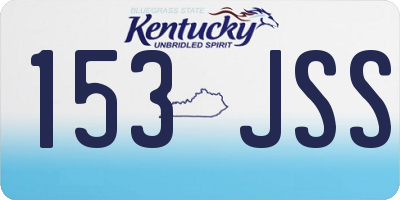 KY license plate 153JSS