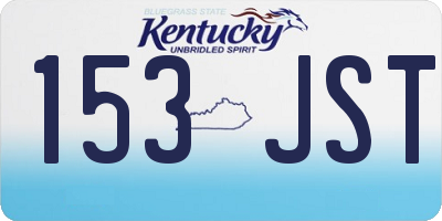 KY license plate 153JST
