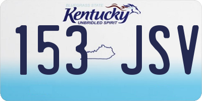 KY license plate 153JSV