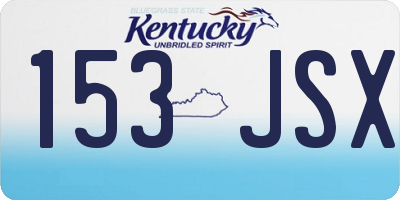 KY license plate 153JSX