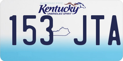 KY license plate 153JTA