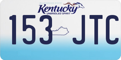 KY license plate 153JTC