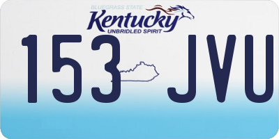 KY license plate 153JVU