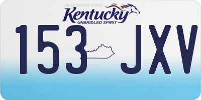 KY license plate 153JXV