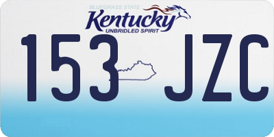 KY license plate 153JZC