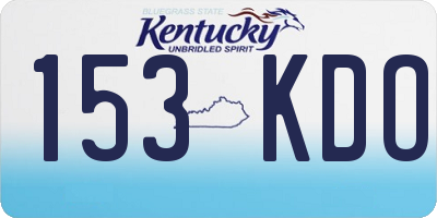 KY license plate 153KDO