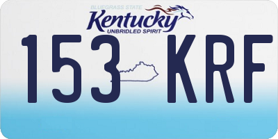 KY license plate 153KRF