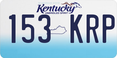KY license plate 153KRP