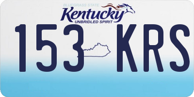 KY license plate 153KRS