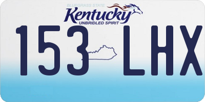 KY license plate 153LHX