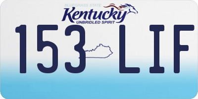 KY license plate 153LIF