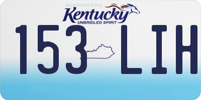 KY license plate 153LIH