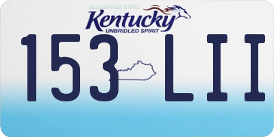 KY license plate 153LII