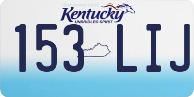 KY license plate 153LIJ