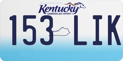 KY license plate 153LIK