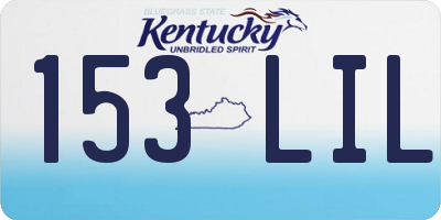 KY license plate 153LIL